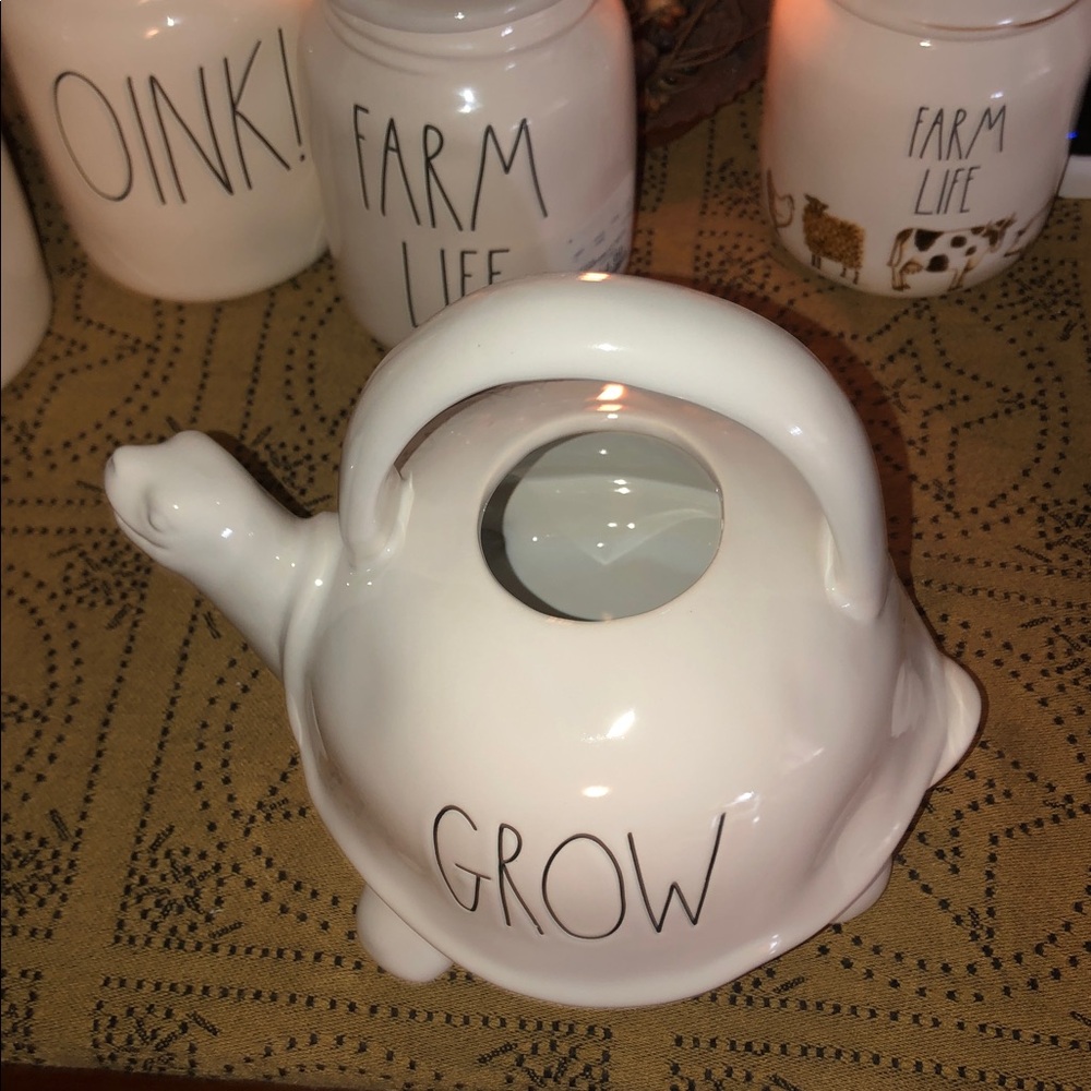 Rae Dunn GROW Turtle Shaped Watering Can - Picture 2 of 9